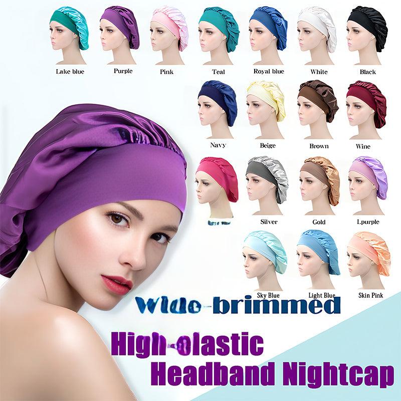 Sleeping Bonnet Hair Wrap Silk Satin Cap Women Elastic Night Soft Hat Headwear - Rose Red V528-NIGHTCAP-ROSERED-318937