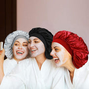 Sleeping Bonnet Hair Wrap Silk Satin Cap Women Elastic Night Soft Hat Headwear - Rose Red V528-NIGHTCAP-ROSERED-318937