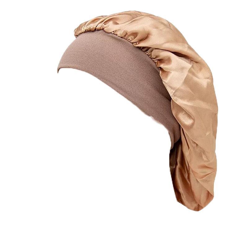 Sleeping Bonnet Hair Wrap Silk Satin Cap Women Elastic Night Soft Hat Headwear - Rose Red V528-NIGHTCAP-ROSERED-318937