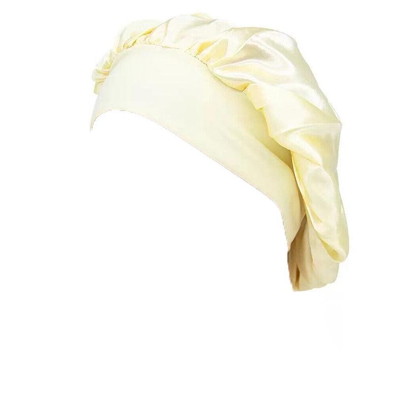 Sleeping Bonnet Hair Wrap Silk Satin Cap Women Elastic Night Soft Hat Headwear - Rose Red V528-NIGHTCAP-ROSERED-318937