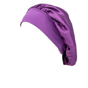 Sleeping Bonnet Hair Wrap Silk Satin Cap Women Elastic Night Soft Hat Headwear - Rose Red V528-NIGHTCAP-ROSERED-318937