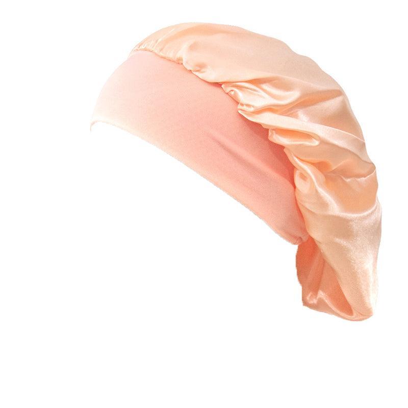 Sleeping Bonnet Hair Wrap Silk Satin Cap Women Elastic Night Soft Hat Headwear - Rose Red V528-NIGHTCAP-ROSERED-318937