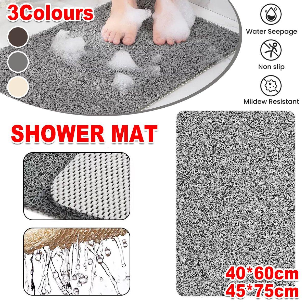 Anti Slip Bathroom Mat Non Slip Shower Floor Mat Quick Dry Soft Comfortable Rug - Grey-45x75cm V528-NON-SLIP-MAT-GREY-45-75-910874