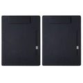 2pcs Leather Clipboard Conference File Holder Hotel Menu Pad Durable Board Clip - Black V528-NOTE-CLIP-BLACK-2PCS-834871