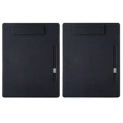 2pcs Leather Clipboard Conference File Holder Hotel Menu Pad Durable Board Clip - Black V528-NOTE-CLIP-BLACK-2PCS-834871