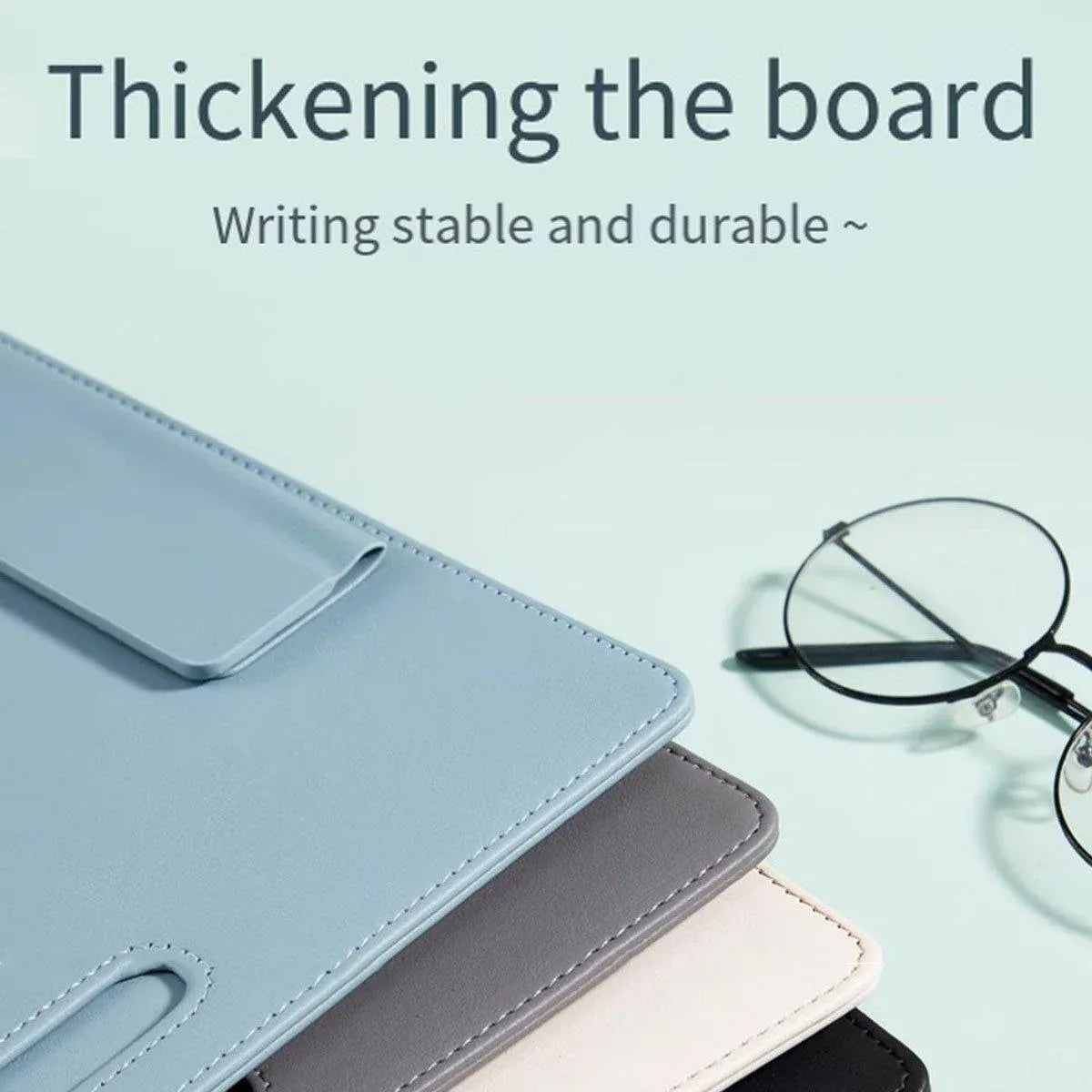2pcs Leather Clipboard Conference File Holder Hotel Menu Pad Durable Board Clip - Black V528-NOTE-CLIP-BLACK-2PCS-834871