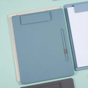 2pcs Leather Clipboard Conference File Holder Hotel Menu Pad Durable Board Clip - Black V528-NOTE-CLIP-BLACK-2PCS-834871