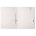 2pcs Leather Clipboard Conference File Holder Hotel Menu Pad Durable Board Clip - Cream V528-NOTE-CLIP-CREAM-2PCS-385121