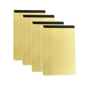 4PCS Tearable Lined Notepad Simple Design Colourful Memo Pad Notebook - Yellow V528-NOTE-PAD-4PCS-YELLOW-864144
