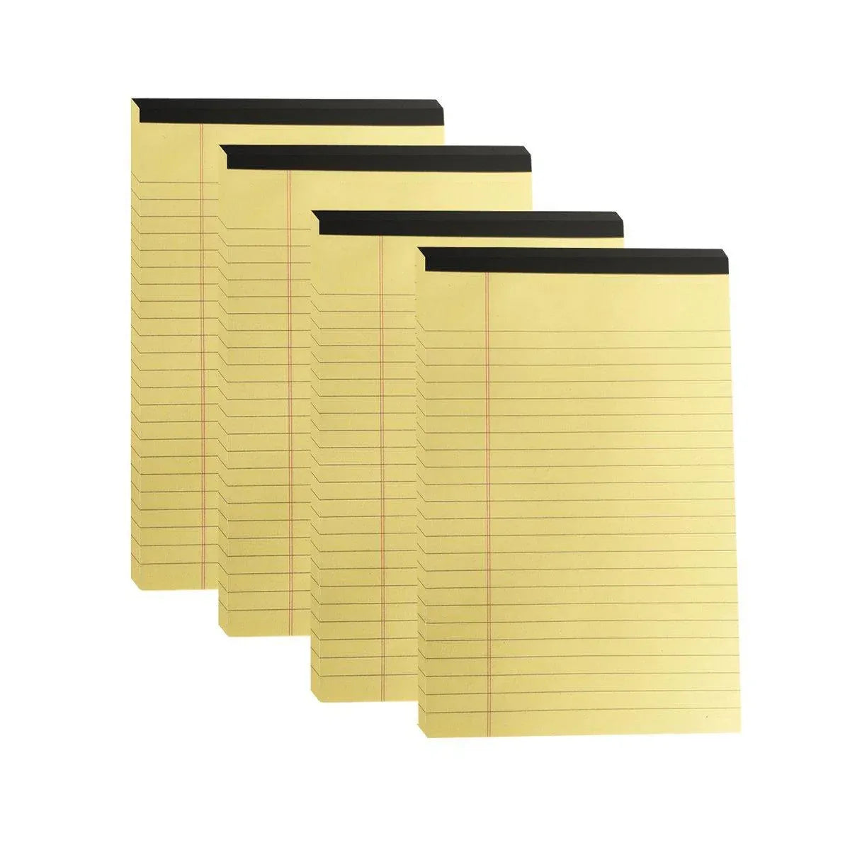 4PCS Tearable Lined Notepad Simple Design Colourful Memo Pad Notebook - Yellow V528-NOTE-PAD-4PCS-YELLOW-864144