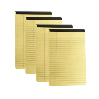 4PCS Tearable Lined Notepad Simple Design Colourful Memo Pad Notebook - Yellow V528-NOTE-PAD-4PCS-YELLOW-864144