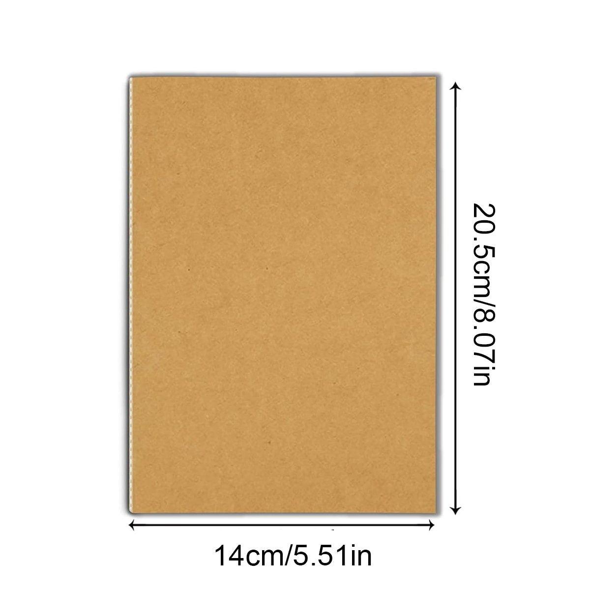 20pcs A5 Notebook Workbook Kraft Paper Notepad for School Office Writing Use V528-NOTEBOOK-A5-20PCS-526088