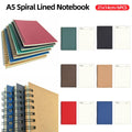 6pcs A5 Spiral Notebook Homework Exercise Book Durable Notepad for School Office V528-NOTEBOOK-SPIRAL-744307
