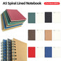 6pcs A5 Spiral Notebook Homework Exercise Book Durable Notepad for School Office V528-NOTEBOOK-SPIRAL-744307