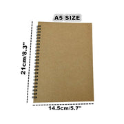 6pcs A5 Spiral Notebook Homework Exercise Book Durable Notepad for School Office V528-NOTEBOOK-SPIRAL-744307