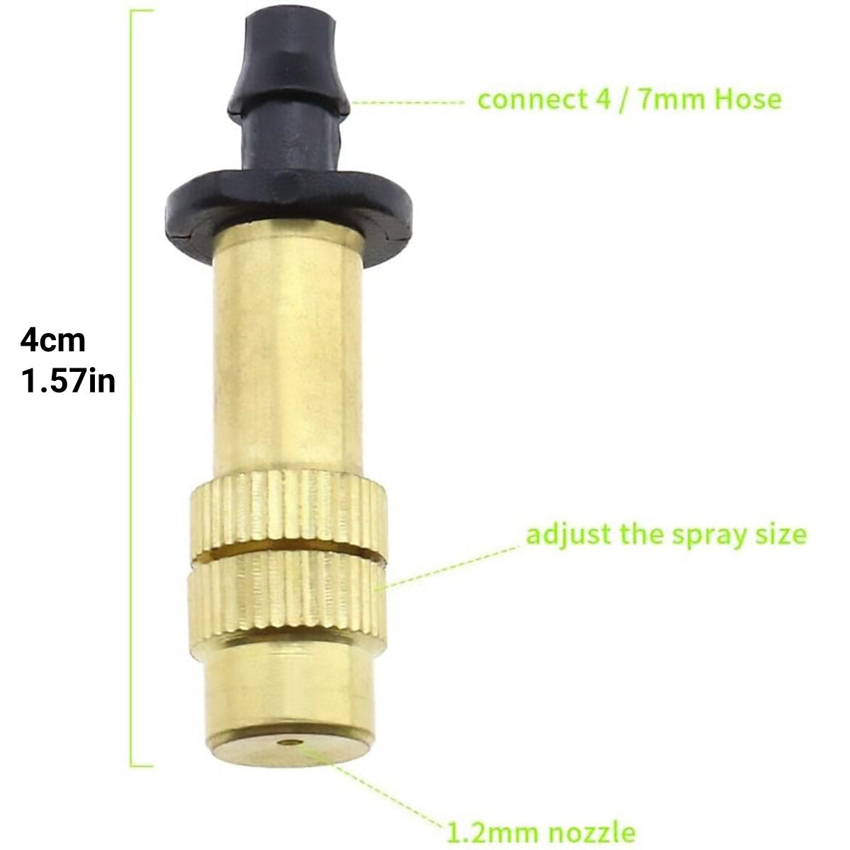 10pcs Adjustable Atomizing Copper Nozzles for Garden Watering Spraying V528-NOZZLE-10PCS-385965