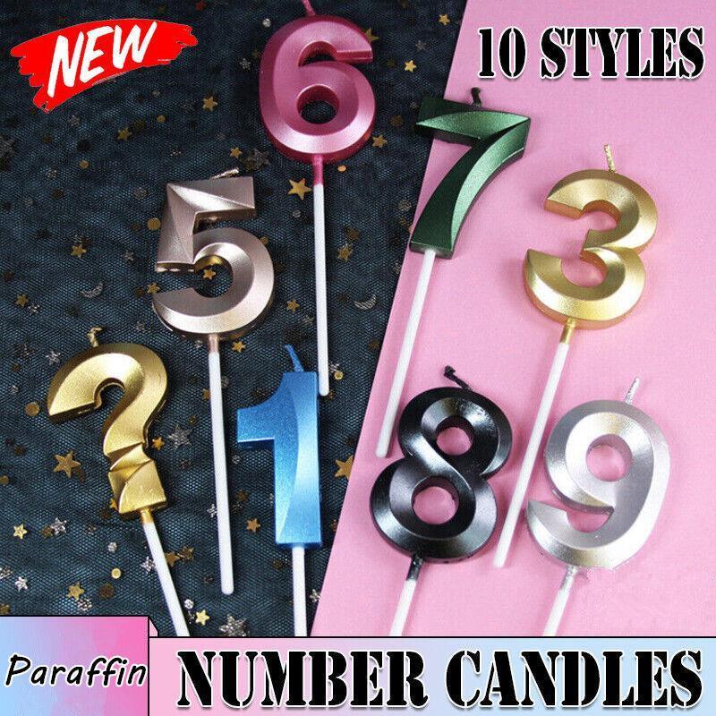 Classic Number Candles Individually Packed With Stand Birthday Make Up Ur Number Rose Gold - Number 3 V528-NUMBER3-COLOUR-ROSEGOLD64040