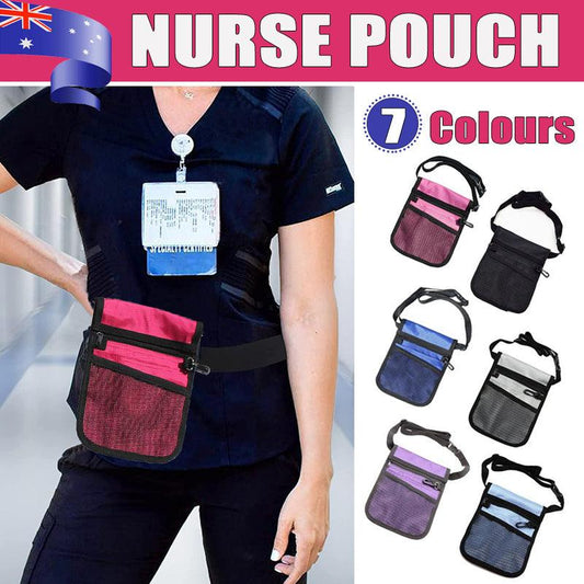 Nurse Pouch Waist Bag Medical Tool Organizer Pocket Belt with Keyring - Purple V528-NURSEBAG-PURPLE-277680