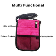 Nurse Pouch Waist Bag Medical Tool Organizer Pocket Belt with Keyring - Purple V528-NURSEBAG-PURPLE-277680
