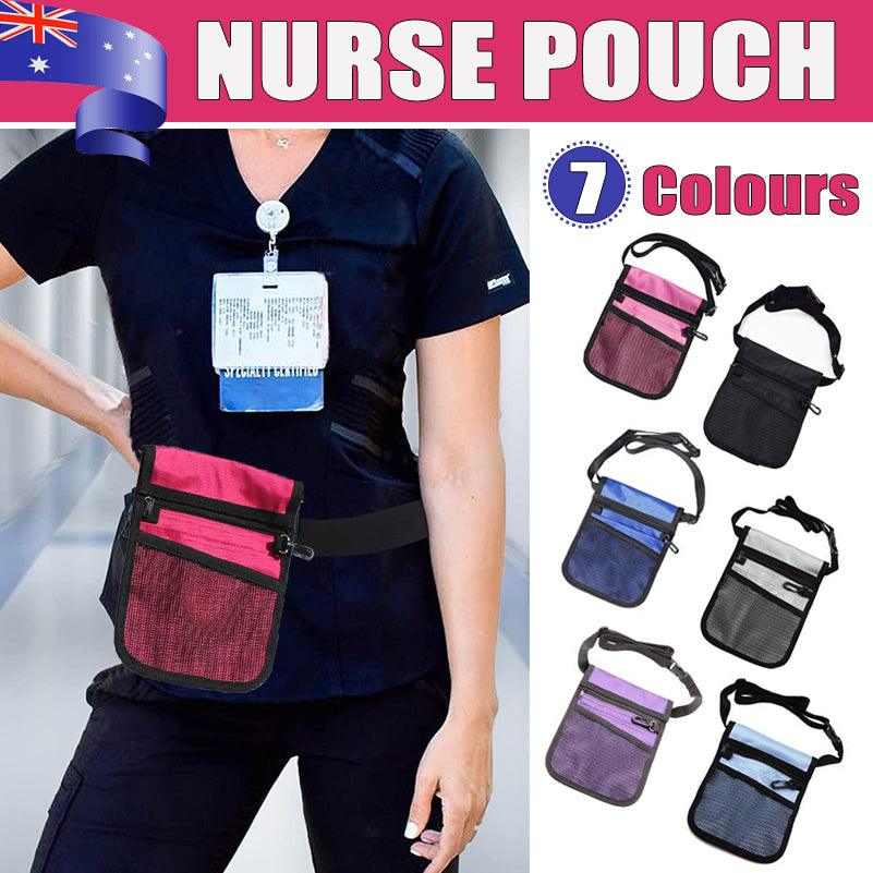 Nurse Pouch Waist Bag Medical Tool Organizer Pocket Belt with Keyring - Light Blue V528-NURSEBAG-SKYBLUE-827961
