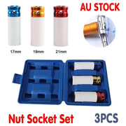 3PCS Deep Impact Nut Socket Set 17mm 19mm 21mm for Alloy Wheels V528-NUTSOCKETSET-3PCS-486620