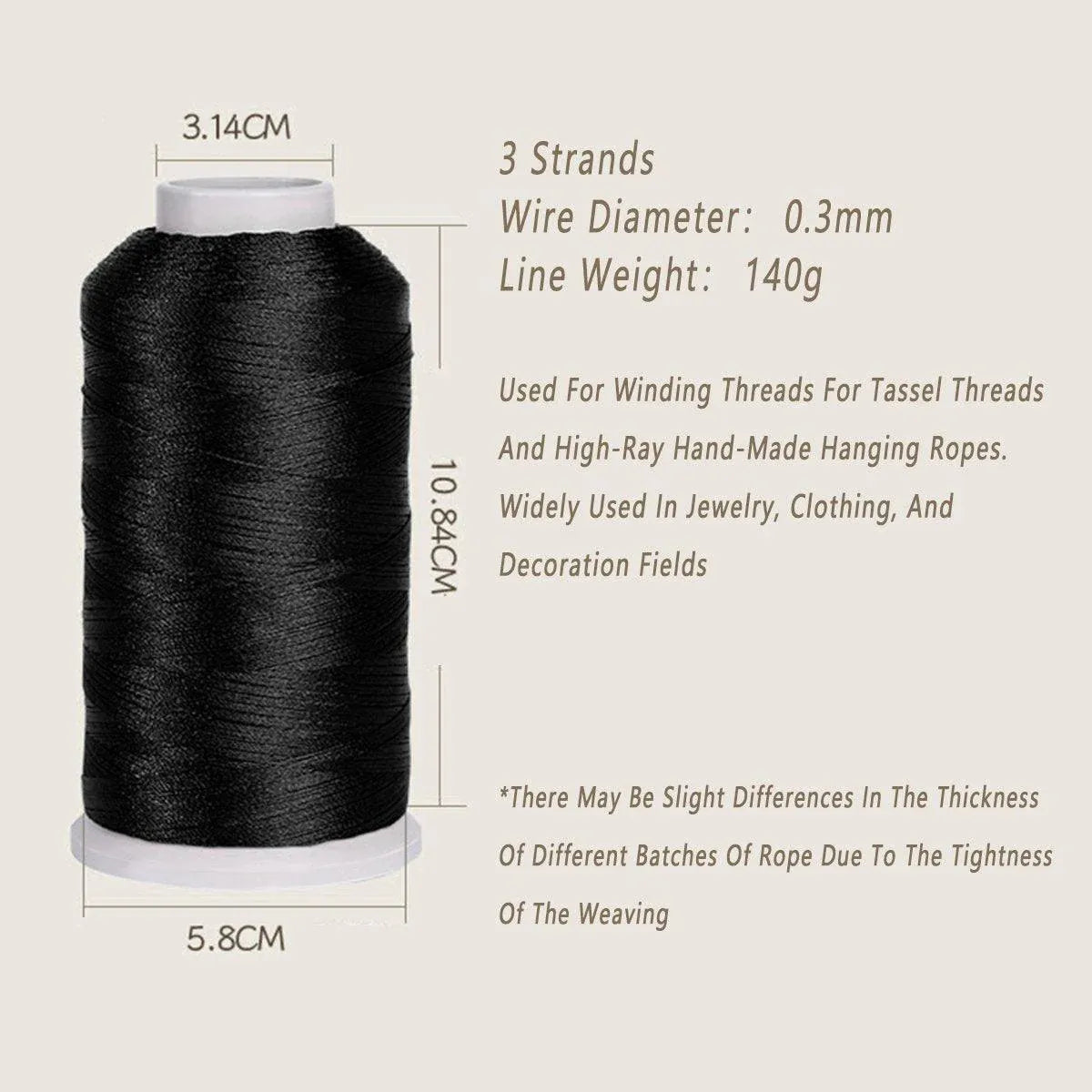 2pcs Strong Nylon Tower Line with Tassel Anti Drop Durable Outdoor Use Rope V528-NYLON-WIRE-2PCS-368459