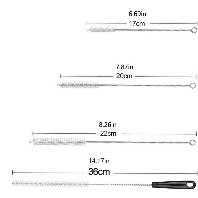 8 Pcs Nylon Straw Brush Set Cleaner Bottle Glass Tube Pipe Small Long Cleaning V528-NYLONSTRAWBRUSH-8PCS-227229