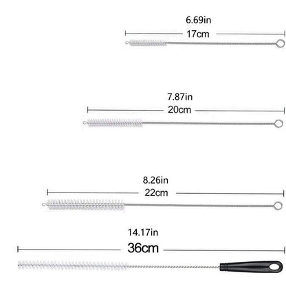 8 Pcs Nylon Straw Brush Set Cleaner Bottle Glass Tube Pipe Small Long Cleaning V528-NYLONSTRAWBRUSH-8PCS-227229