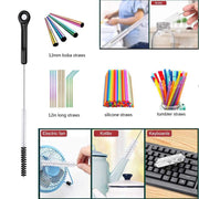 8 Pcs Nylon Straw Brush Set Cleaner Bottle Glass Tube Pipe Small Long Cleaning V528-NYLONSTRAWBRUSH-8PCS-227229
