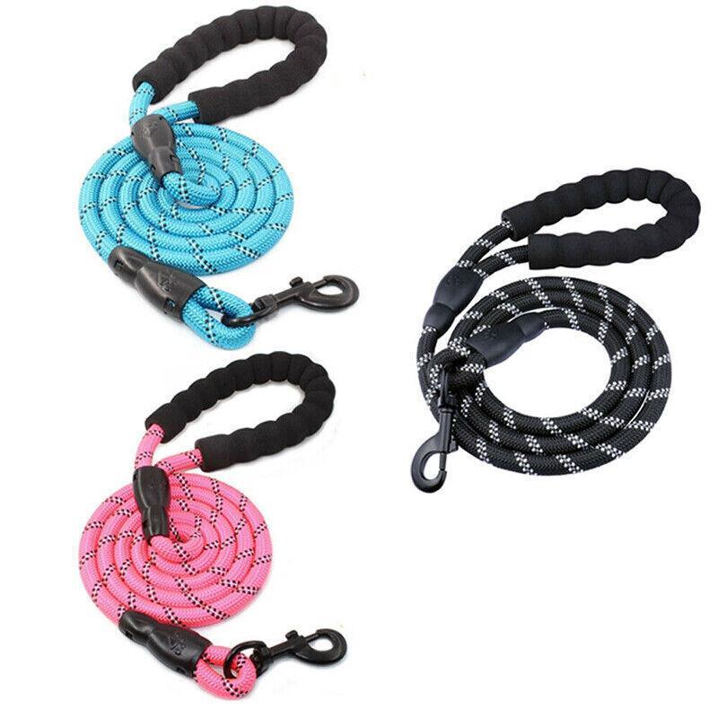 Nylon Training Dog Leash Heavy Duty Pet Products Strong Rope Recall Lead Leashes - Black V528-NYLONTRAINING-BLACK-651372