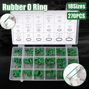 270pcs Automotive Air Conditioning Green Rubber Ring Seal Repair Box Set Seals V528-O-RING-270PCS-310675