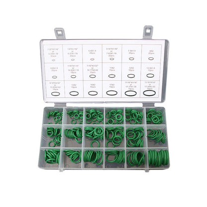 270pcs Automotive Air Conditioning Green Rubber Ring Seal Repair Box Set Seals V528-O-RING-270PCS-310675