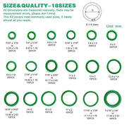 270pcs Automotive Air Conditioning Green Rubber Ring Seal Repair Box Set Seals V528-O-RING-270PCS-310675