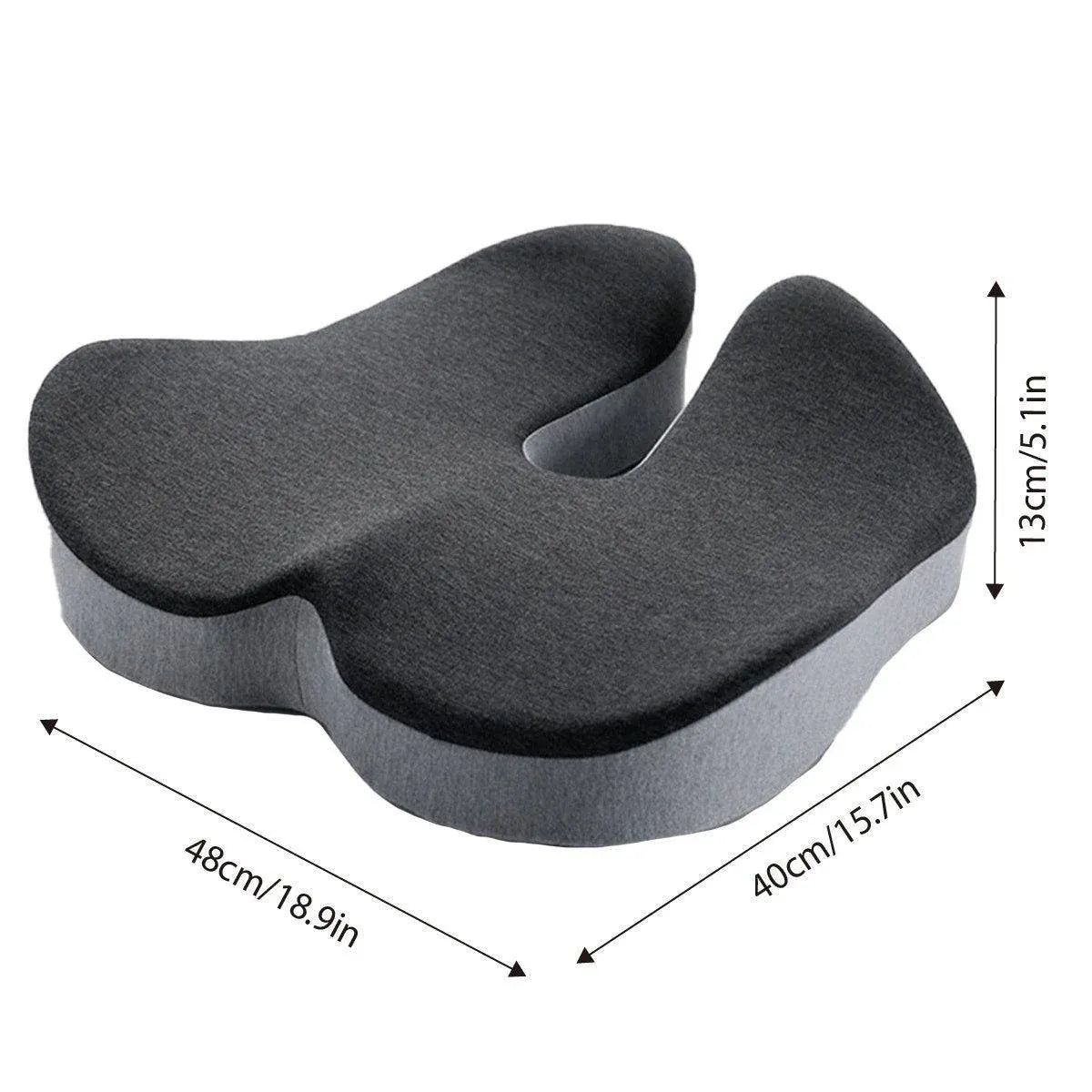 Slow Rebound Memory Foam Seat Cushion Office Chair Pad for Sedentary Hip Support V528-O-SHAPED-PAD-GREY-237042