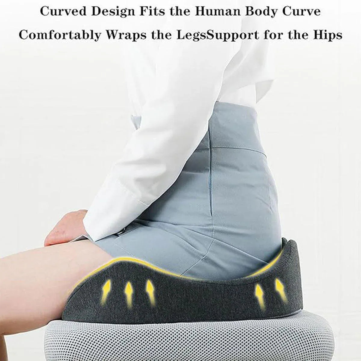 Slow Rebound Memory Foam Seat Cushion Office Chair Pad for Sedentary Hip Support V528-O-SHAPED-PAD-GREY-237042