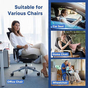 Slow Rebound Memory Foam Seat Cushion Office Chair Pad for Sedentary Hip Support V528-O-SHAPED-PAD-GREY-237042