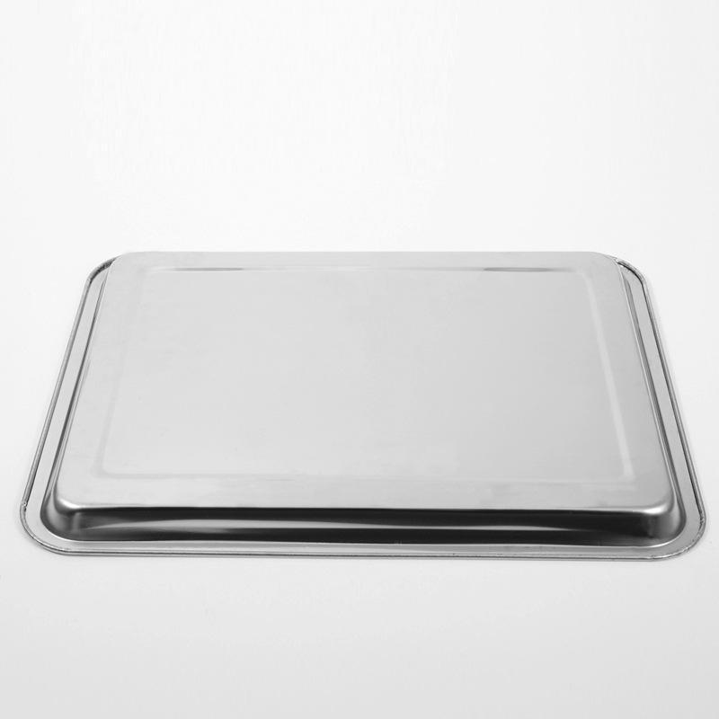 2X Stainless Steel Oblong Tray Plate Serving Tray Silver Dinner Food Kitchenware - 30X40CM V528-OBLONGTRAY-30-40CM-2PCS-802279