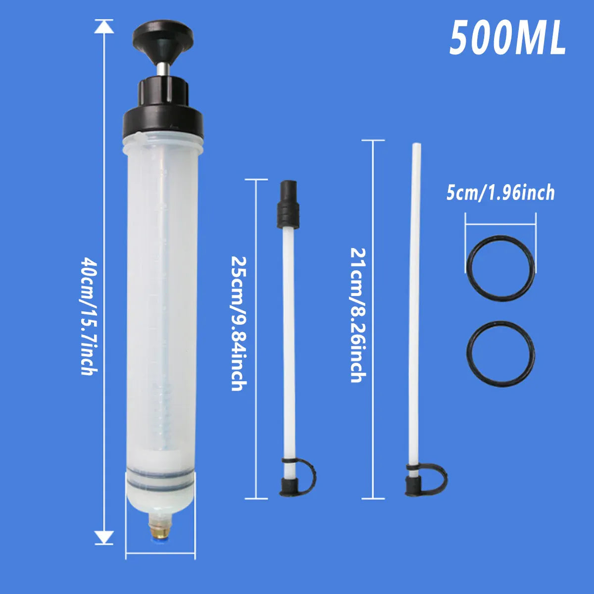 Manual Needle and Barrel Suction Oil Change Tool Pump for Brake Oil Filler - 200cc V528-OIL-CHANGE-TOOL-200CC-429561