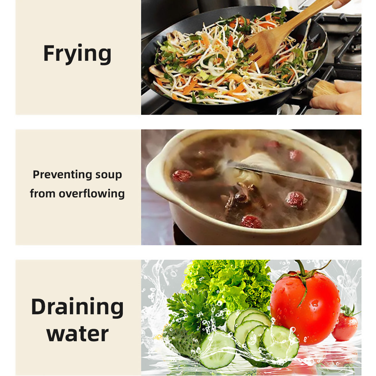 Stainless Steel Mesh Cover Anti Scald Filter Screen Anti Splash Lid For Kitchen - 25cm V528-OIL-COVER-25CM-516832