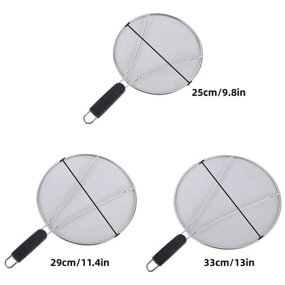 Stainless Steel Mesh Cover Anti Scald Filter Screen Anti Splash Lid For Kitchen - 29cm V528-OIL-COVER-29CM-779602