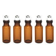 5ml Roller Rollerball Perfume Essential Oil Roll On Ball Amber Glass Bottle - 10PCS V528-OILBOTTLE-5ML-10PCS-82708
