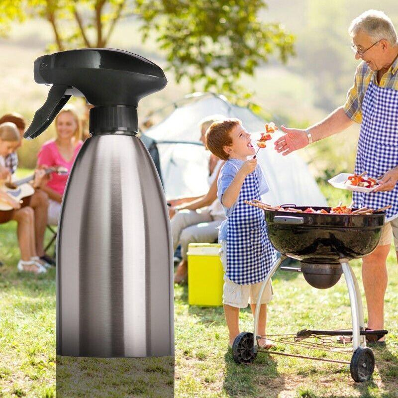 500ml Stainless Steel Cooking Oil Spray Bottle for BBQ and Kitchen Use V528-OILSPRAYCAN-641542