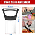 Food Slice Assistant Onion Slicer Cutter Fish Meat Potato Vegetable Holder Tool V528-ONIONCHA-6443141
