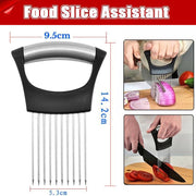 Food Slice Assistant Onion Slicer Cutter Fish Meat Potato Vegetable Holder Tool V528-ONIONCHA-6443141