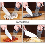 Food Slice Assistant Onion Slicer Cutter Fish Meat Potato Vegetable Holder Tool V528-ONIONCHA-6443141