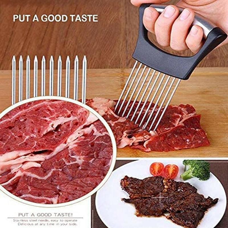 Food Slice Assistant Onion Slicer Cutter Fish Meat Potato Vegetable Holder Tool V528-ONIONCHA-6443141
