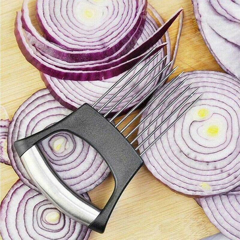 Food Slice Assistant Onion Slicer Cutter Fish Meat Potato Vegetable Holder Tool V528-ONIONCHA-6443141