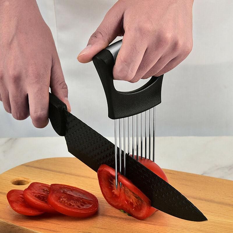 Food Slice Assistant Onion Slicer Cutter Fish Meat Potato Vegetable Holder Tool V528-ONIONCHA-6443141