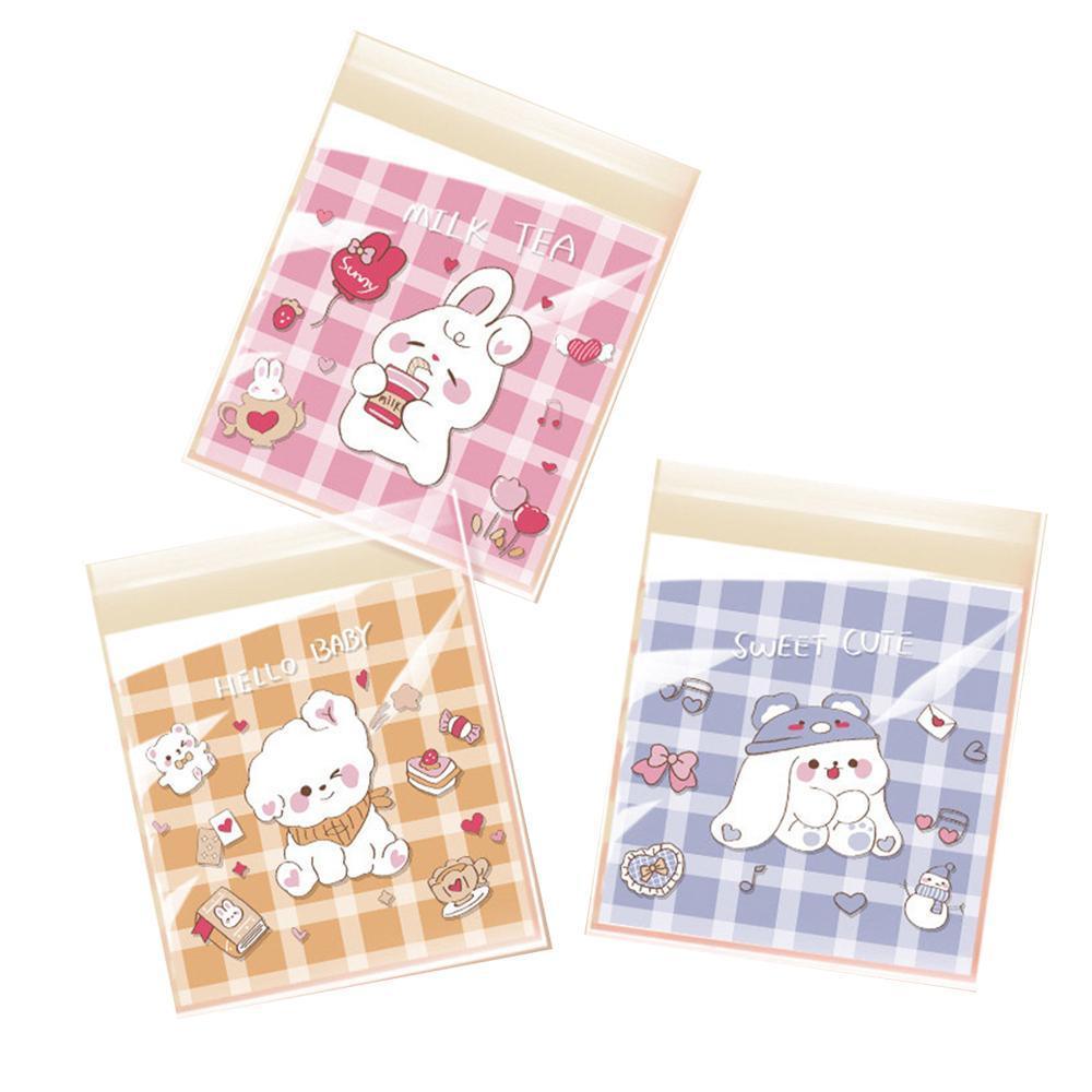 500 Pack Self Adhesive Cookie Packaging Bags Vibrant Designs OPP Material - Happy Everyday 10*10*3cm V528-OPP-500PCS-KLMYT-10-10-3-504127