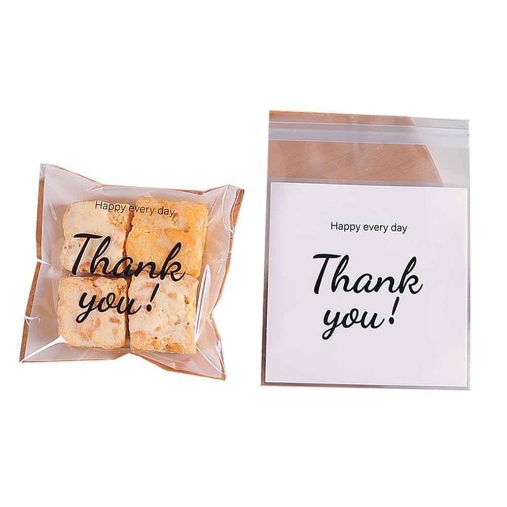500 Pack Self Adhesive Cookie Packaging Bags Vibrant Designs OPP Material - Happy Everyday 14*14*3cm V528-OPP-500PCS-KLMYT-14-14-3-452238